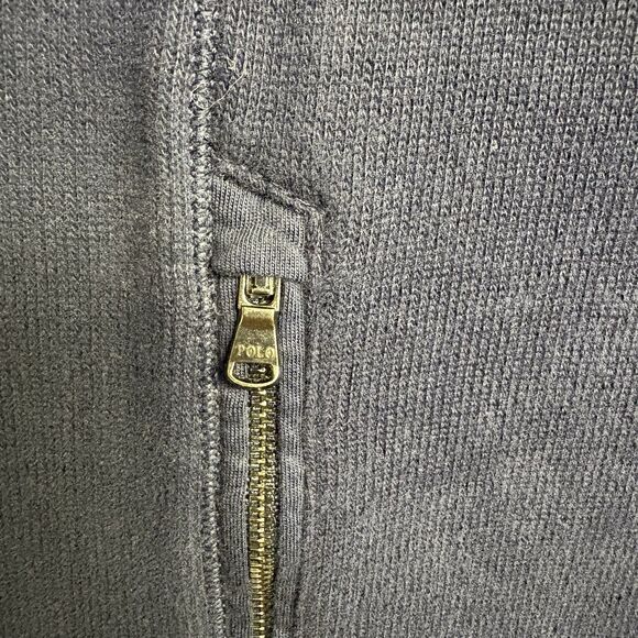 Polo Ralph Lauren Men’s Blue Full Zip Heavy Cotton Vest Zip Pockets Size L - Picture 3 of 6